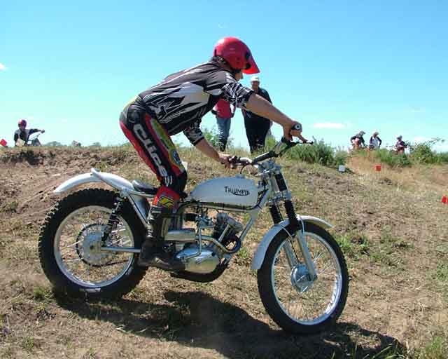 Kainga Classic Trials Alan Mason. Triumph Trials Cub